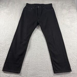 Levi 505 Jeans Mens 33x30 (Fits 31x28) Black Straight Fit Rocker Emo Grunge